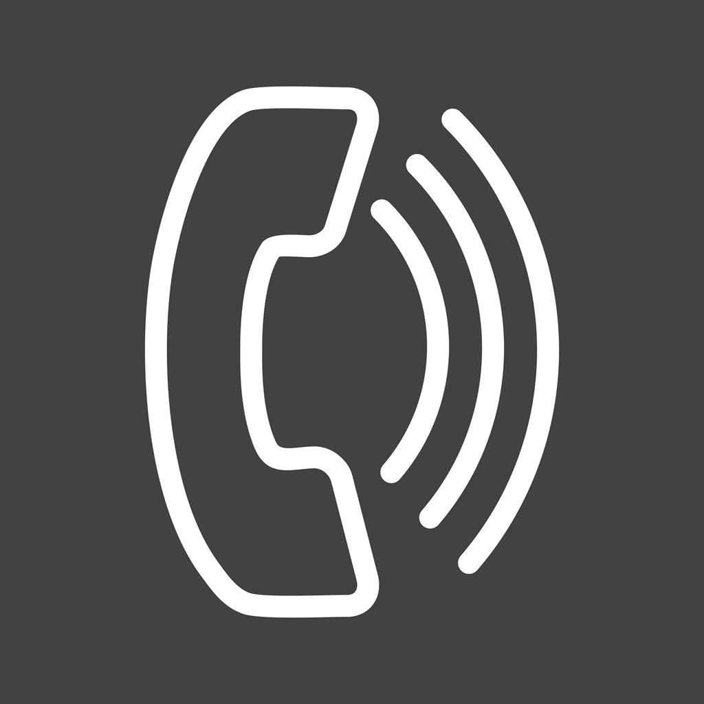 On-going Call Line Inverted Icon