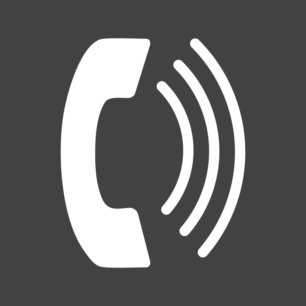 On-going Call Glyph Inverted Icon