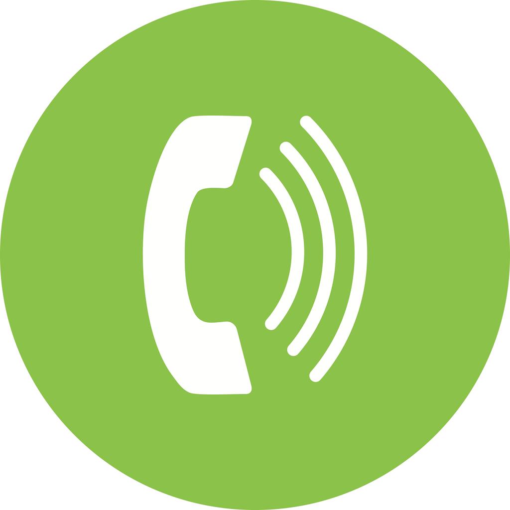 On-going Call Flat Round Icon