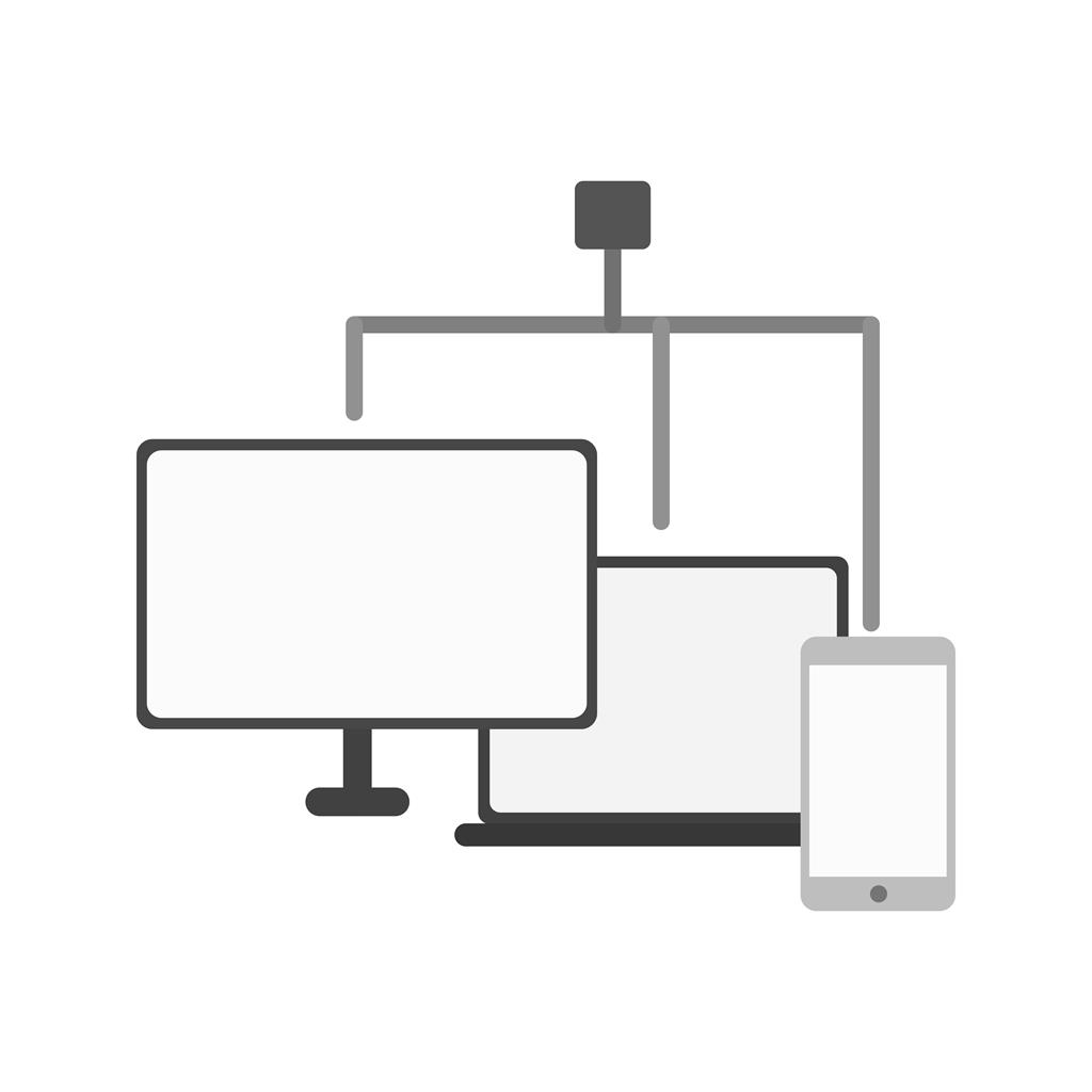 Connected Devices Greyscale Icon