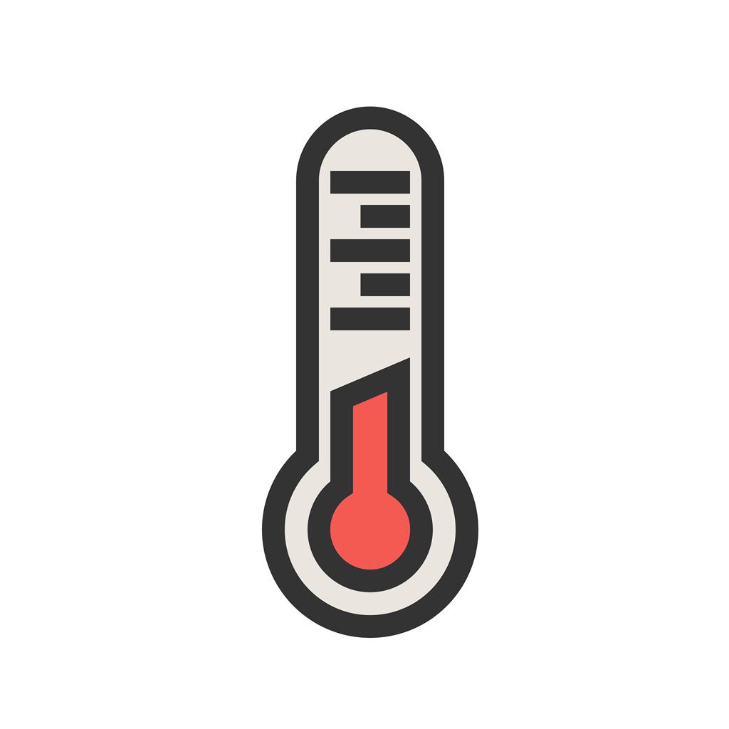 Temperature Line Filled Icon - IconBunny