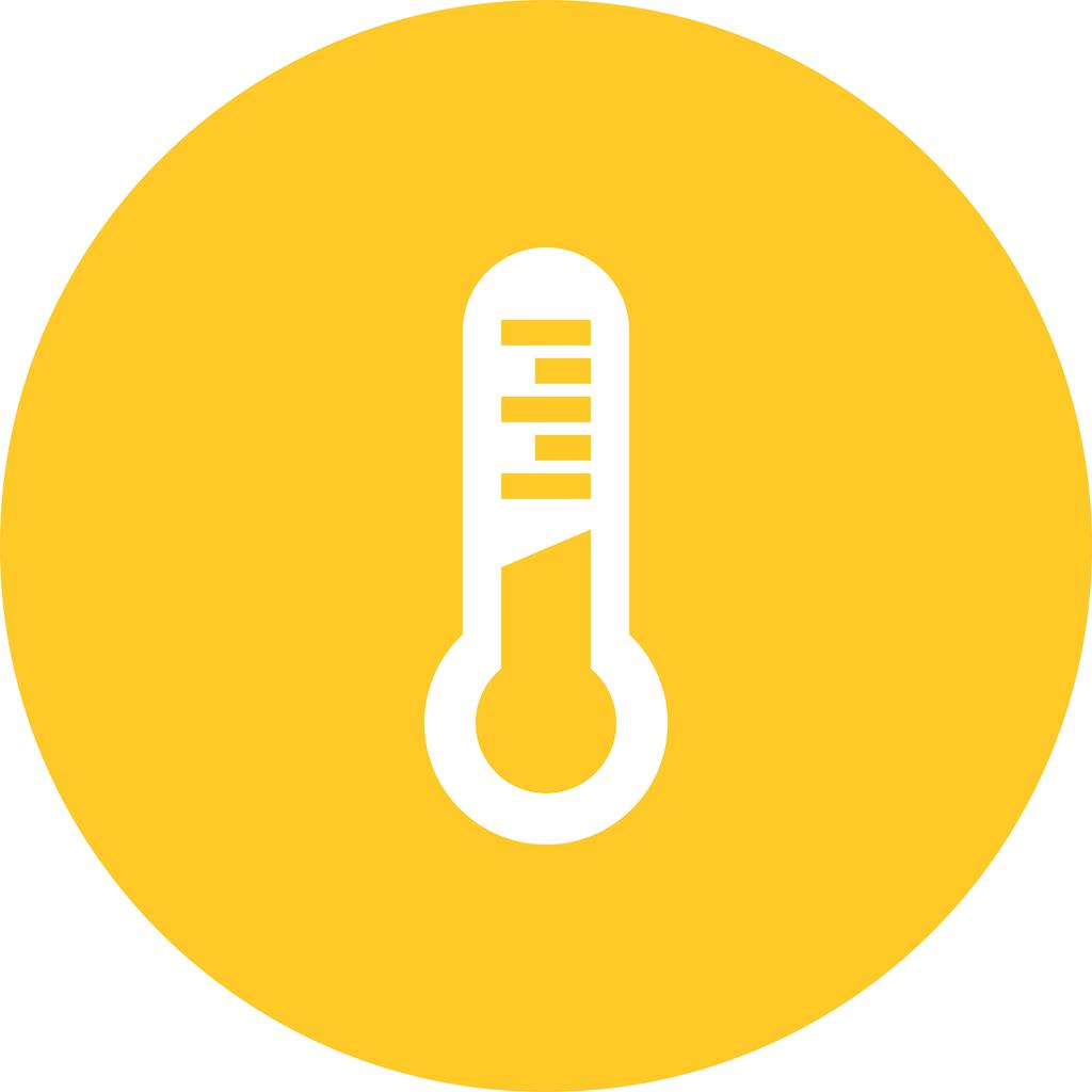 Temperature Flat Round Icon - IconBunny