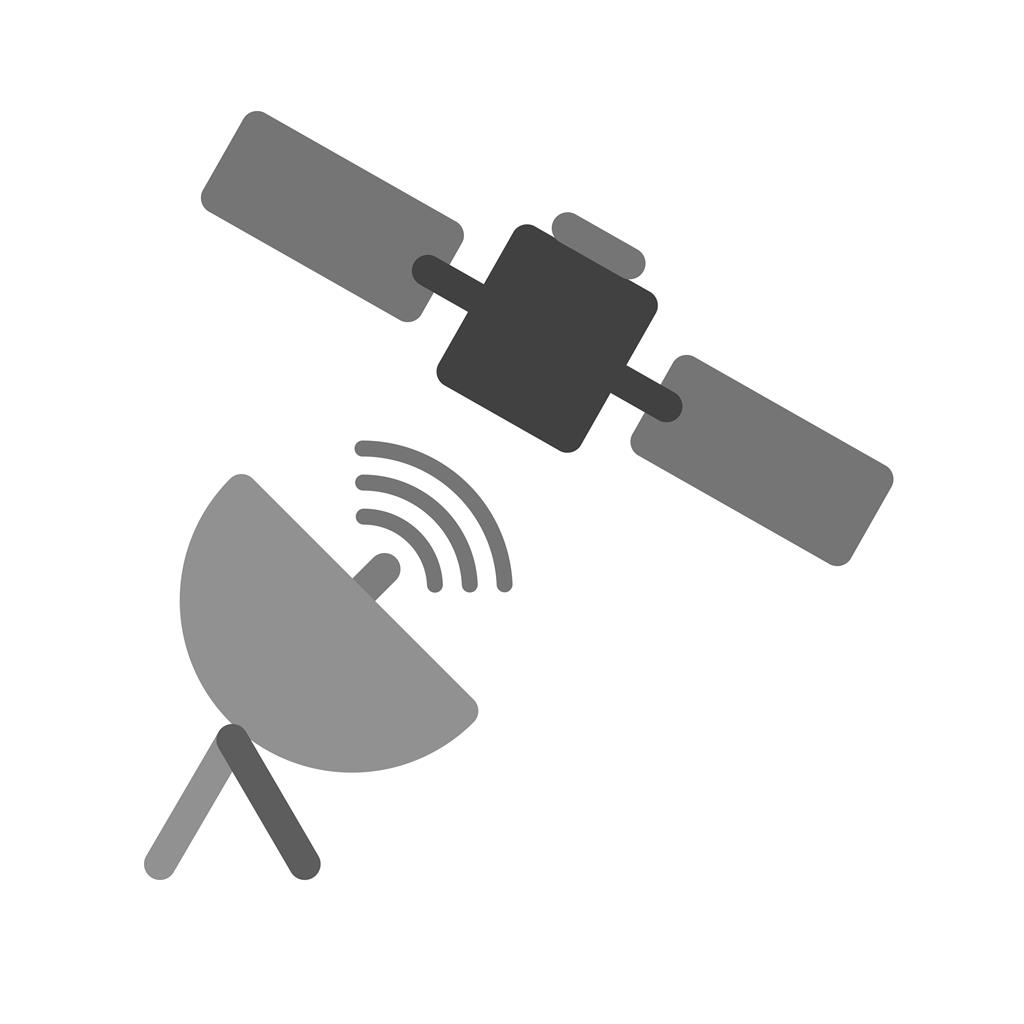 Satellite Greyscale Icon