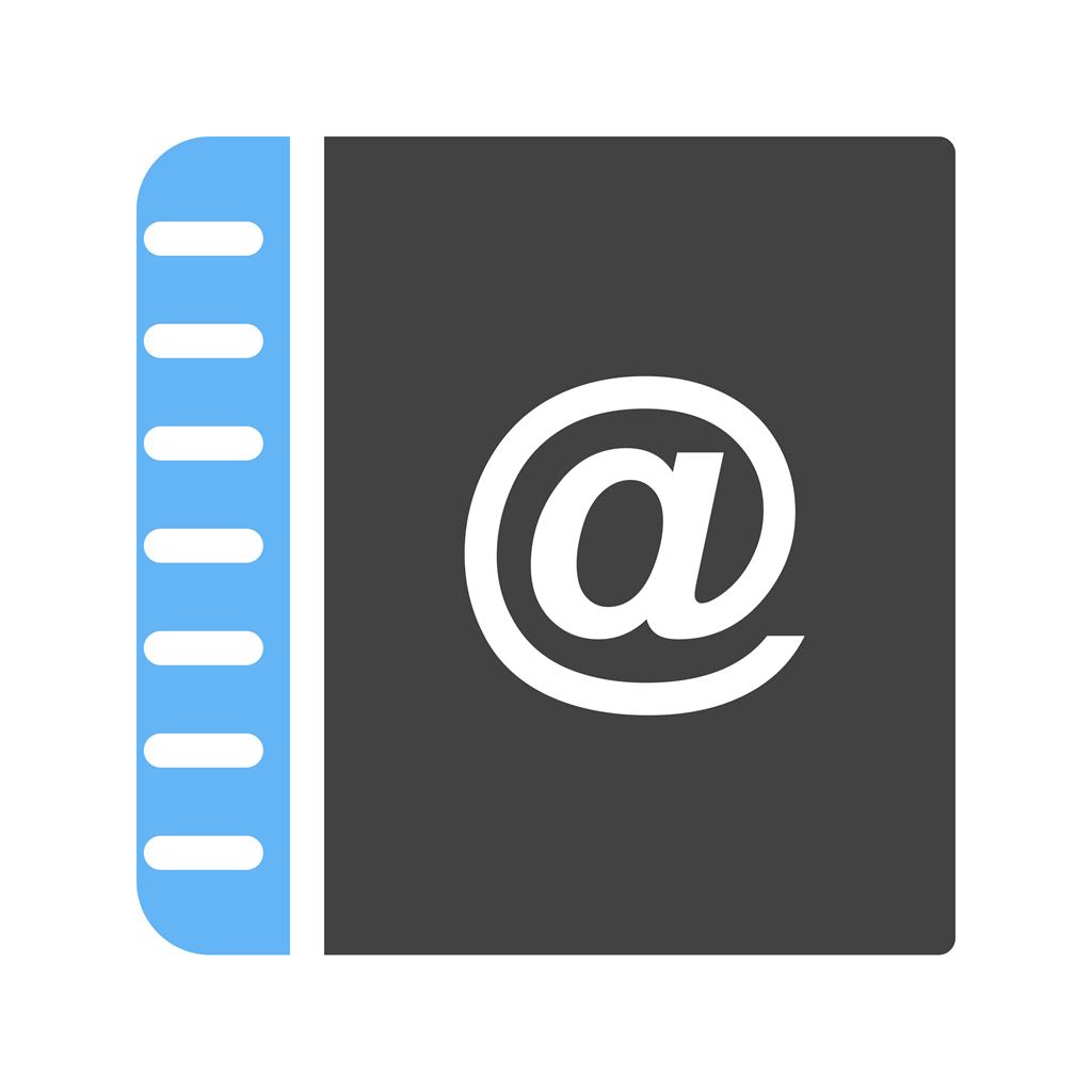 Online Contact Blue Black Icon