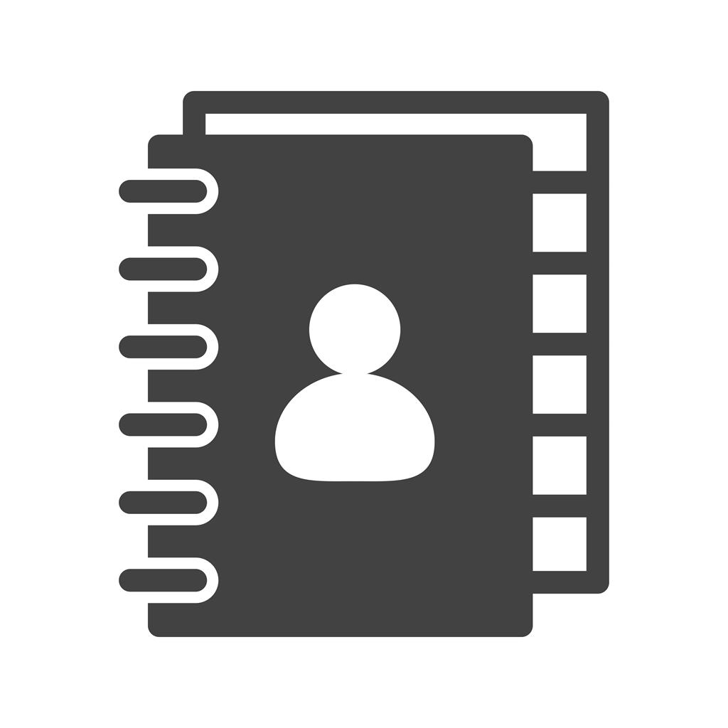 Contacts Book Glyph Icon