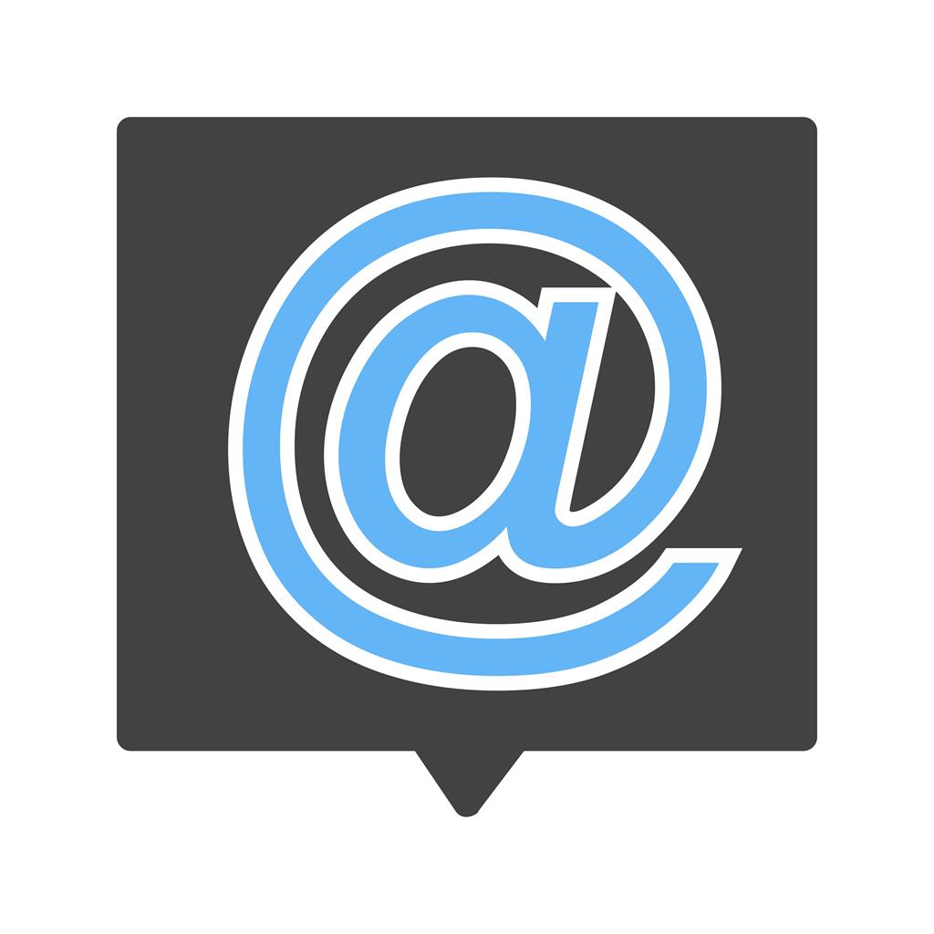 Email II Blue Black Icon