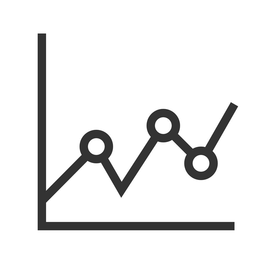 Statistical Graph Line Filled Icon