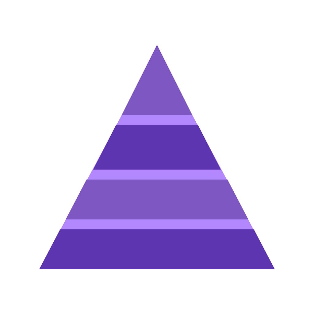 Pyramid Graph Flat Multicolor Icon