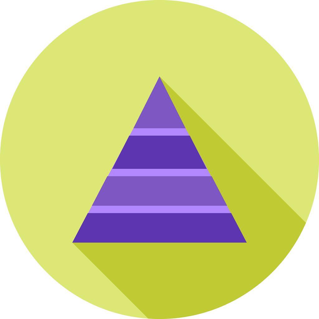 Pyramid Graph Flat Shadowed Icon