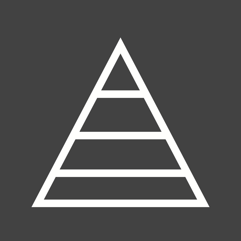 Pyramid Graph Line Inverted Icon