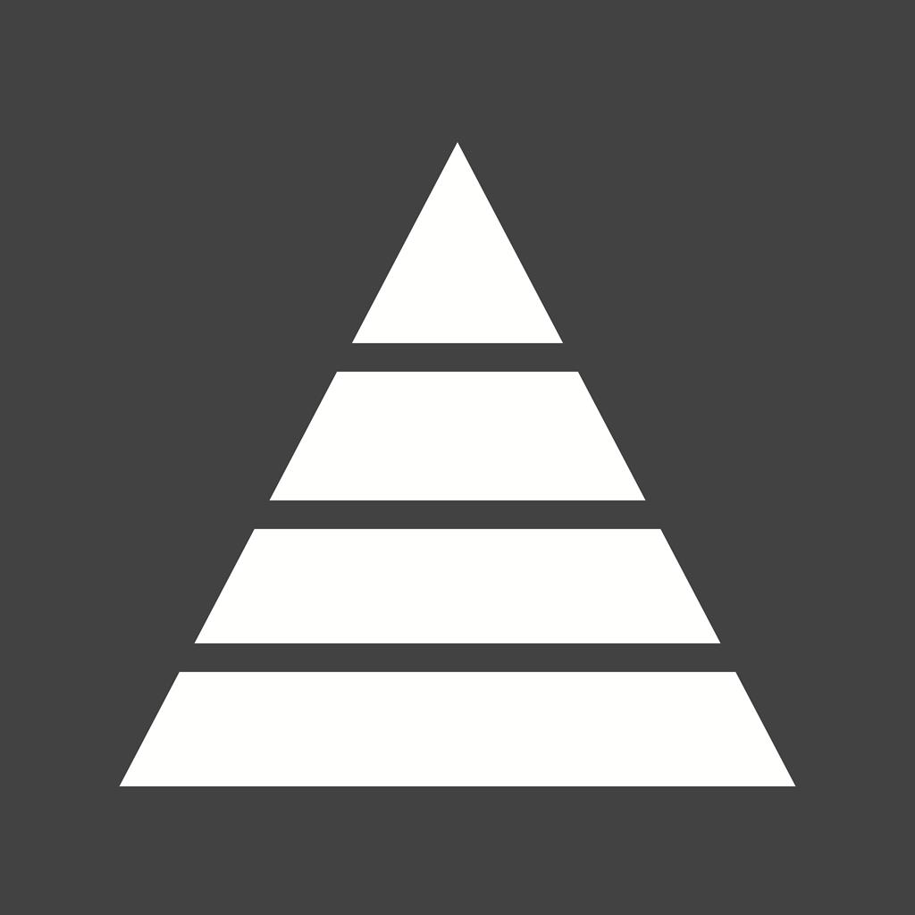 Pyramid Graph Glyph Inverted Icon