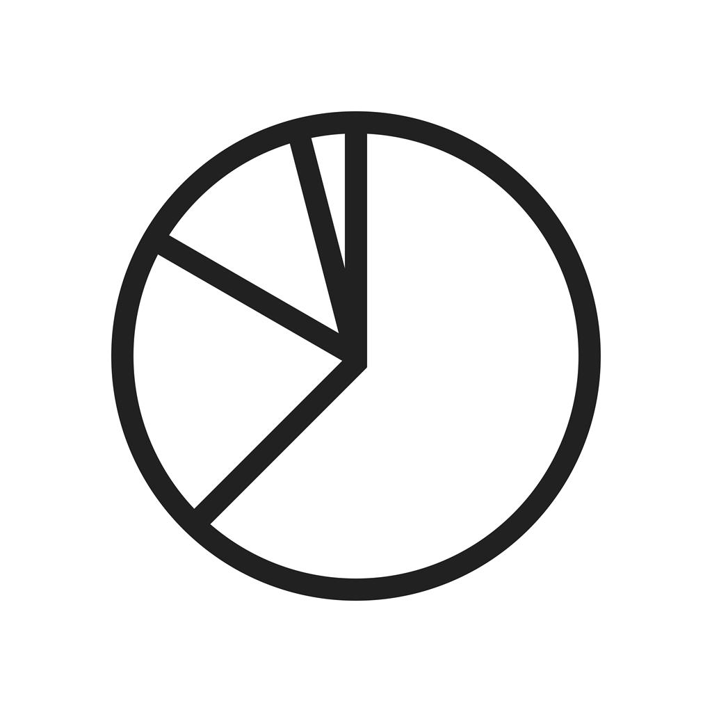 Pie Chart Line Icon
