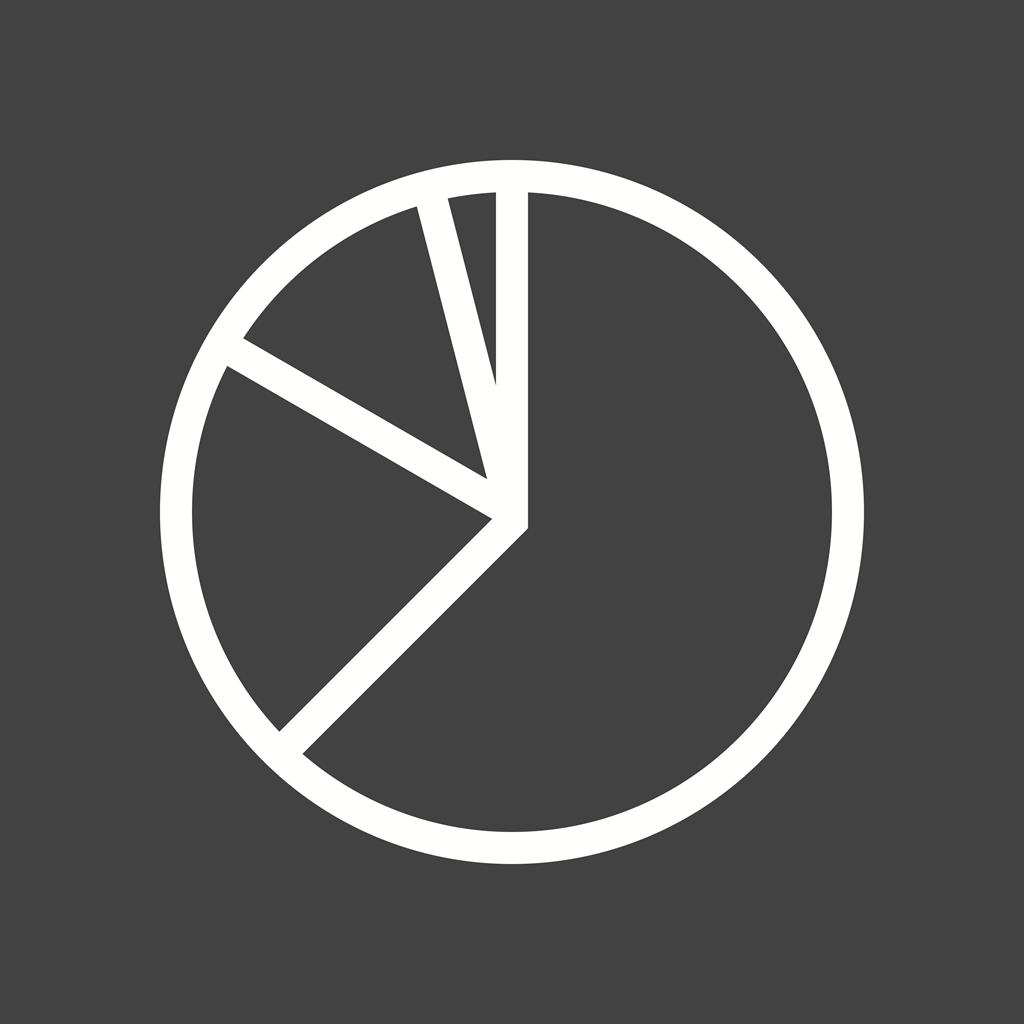 Pie Chart Line Inverted Icon