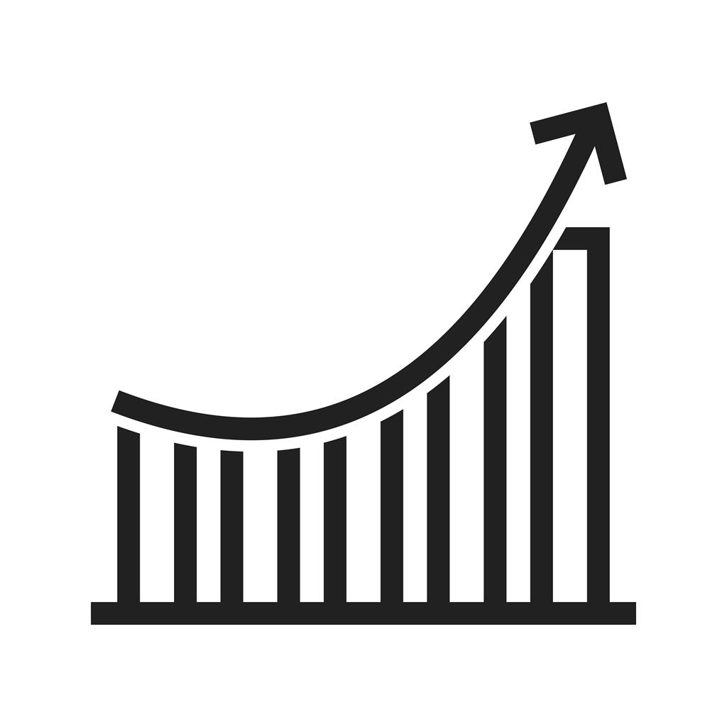 Increasing Graph Line Icon