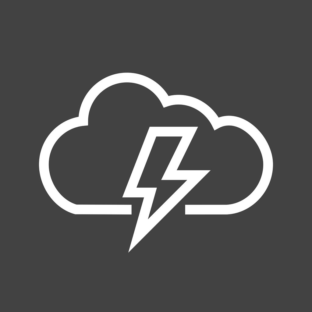 Cloud Line Inverted Icon - IconBunny
