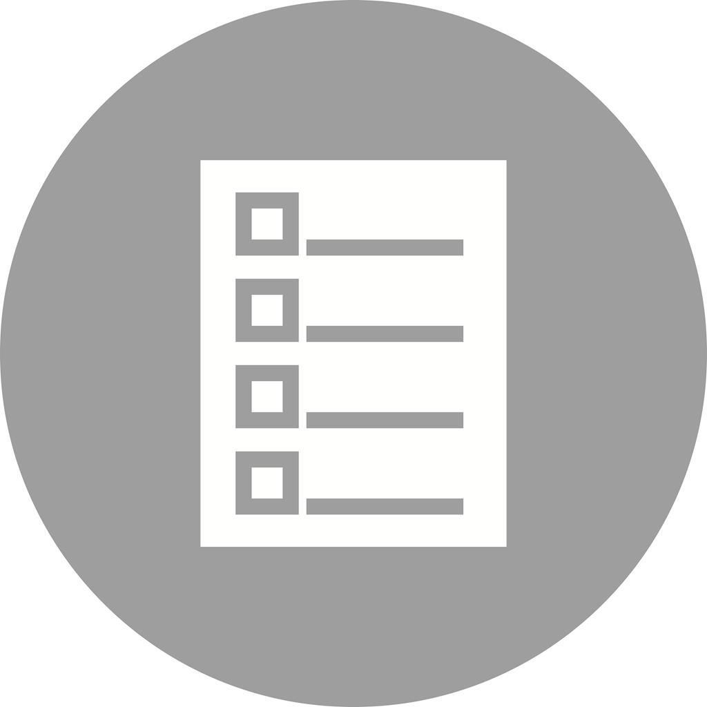 Tasks List Flat Round Icon