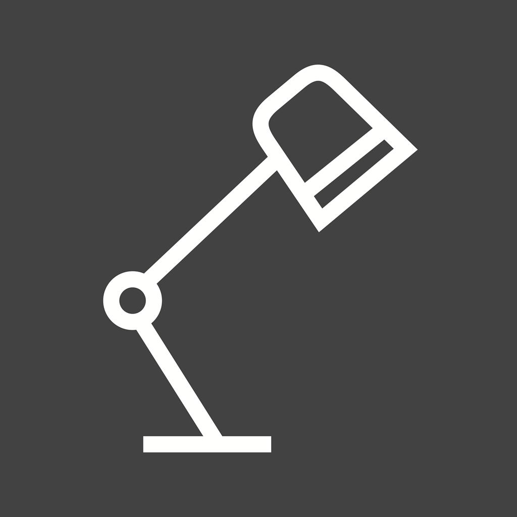 Office Lamp Line Inverted Icon