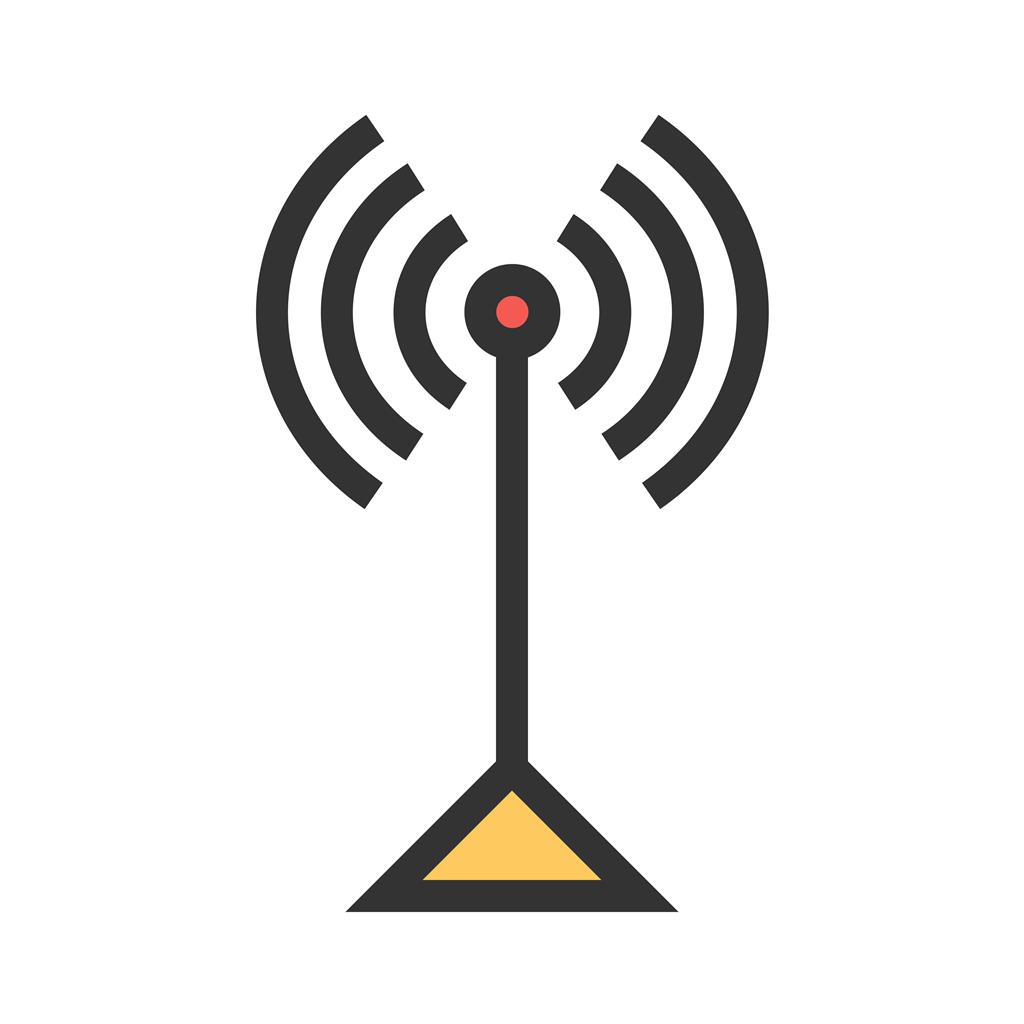 Antenna Line Filled Icon - IconBunny