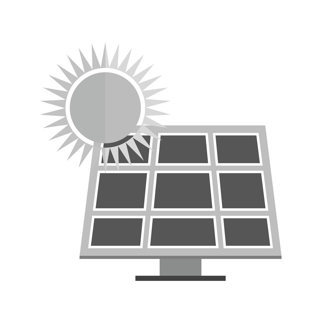 Solar Panel Greyscale Icon - IconBunny