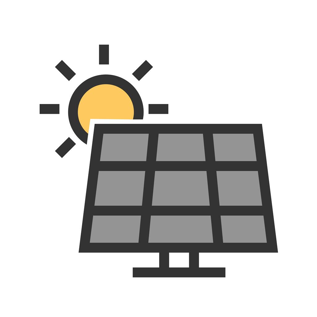 Solar Panel Line Filled Icon - IconBunny