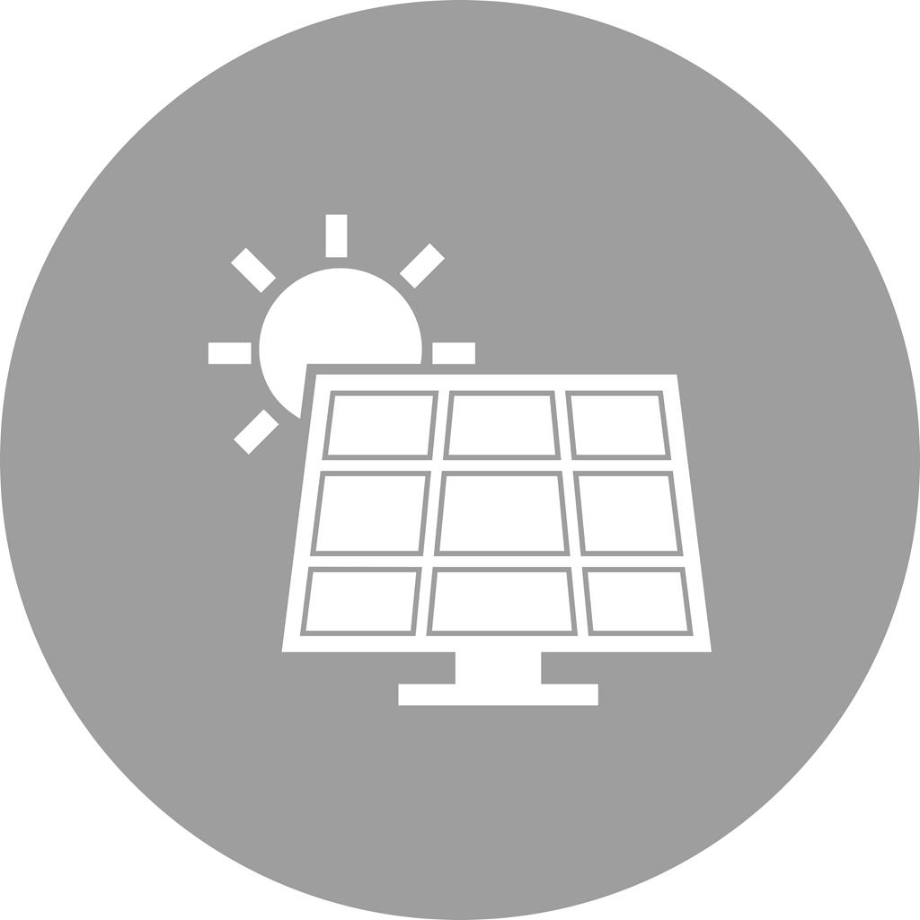 Solar Panel Flat Round Icon - IconBunny