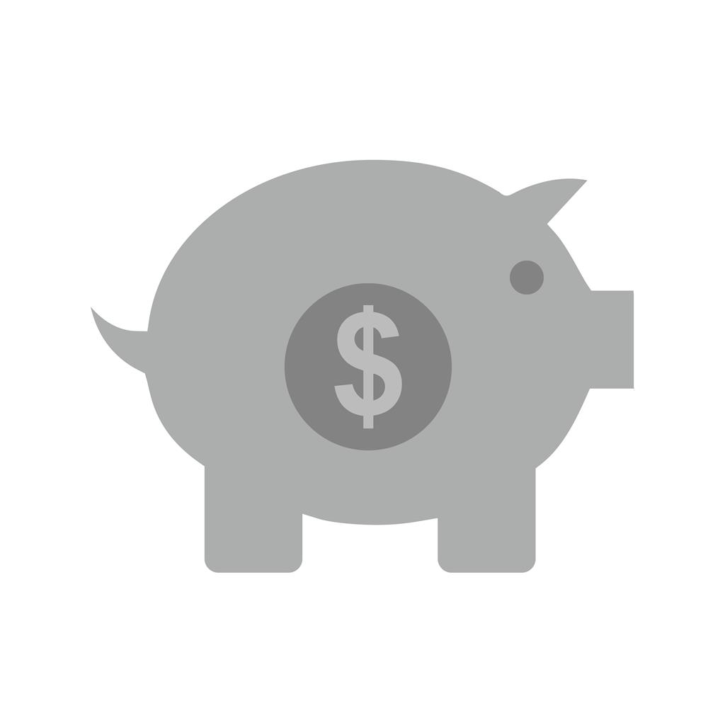 Piggy Bank Greyscale Icon