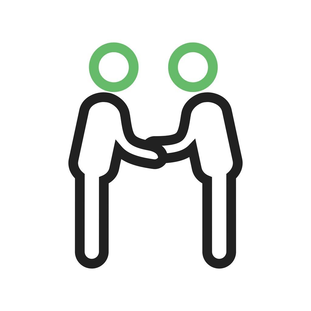 Client Meetup Line Green Black Icon