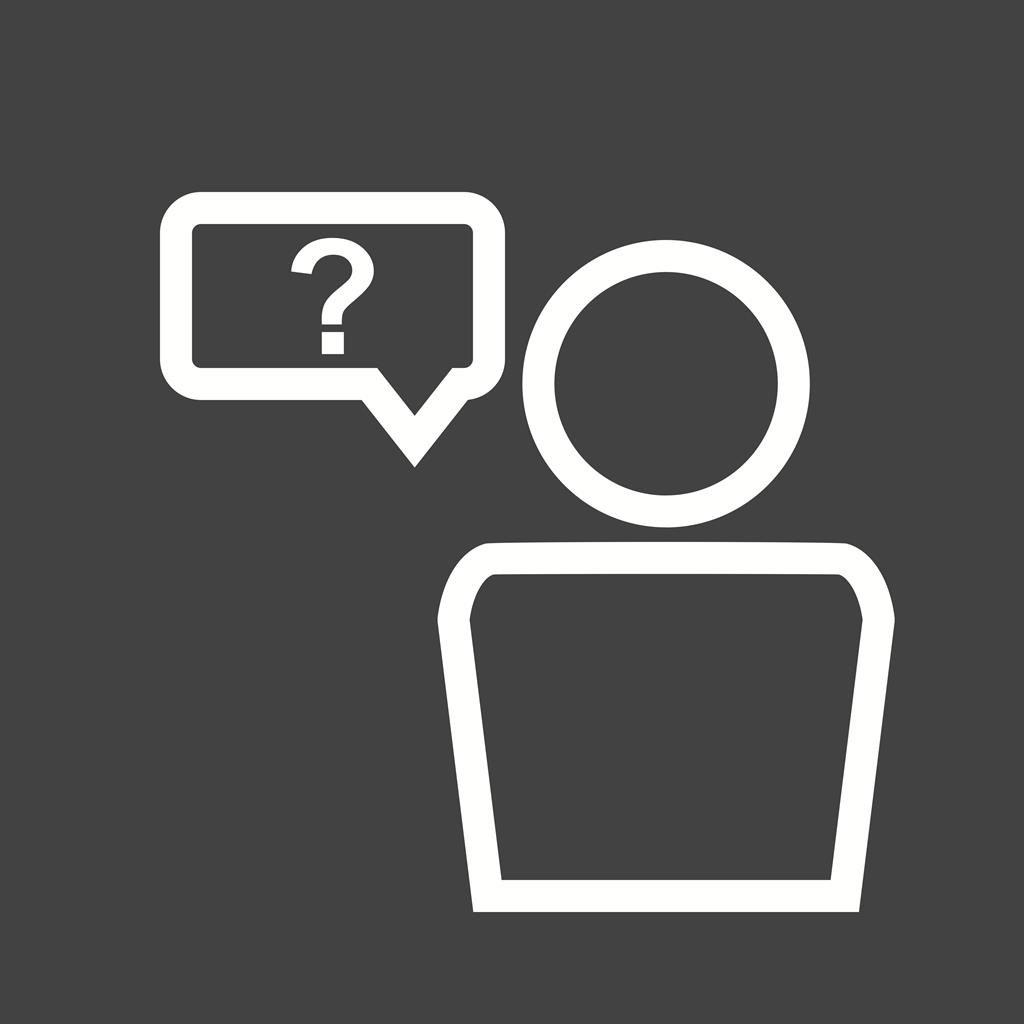 Question Line Inverted Icon