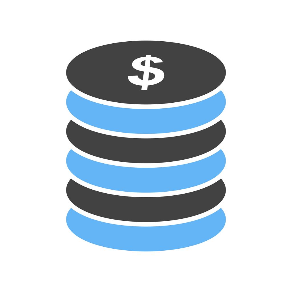 Currency Blue Black Icon