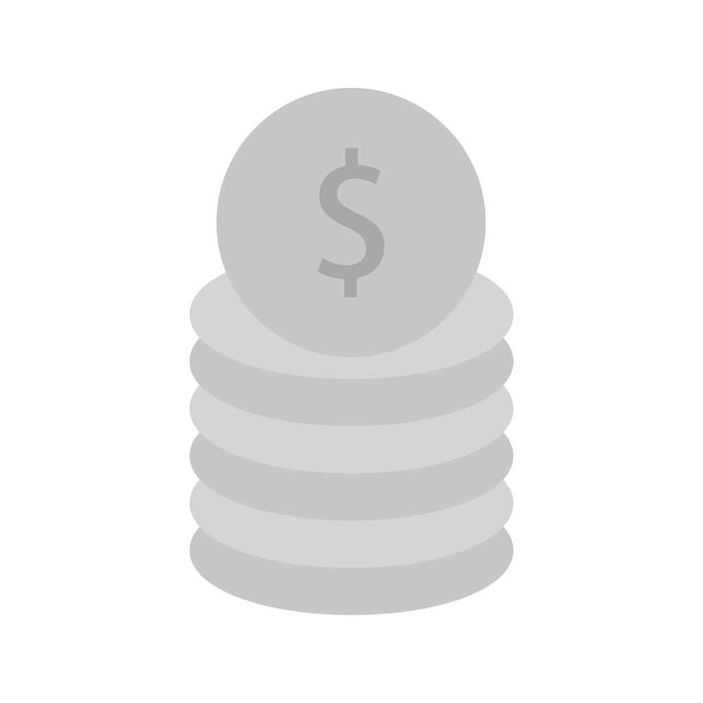 Coins Greyscale Icon