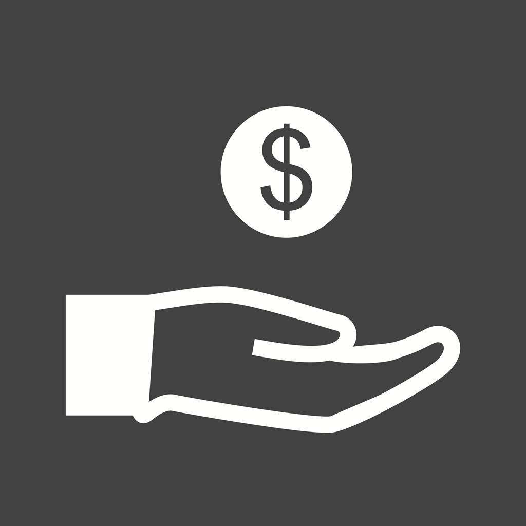 Payment Glyph Inverted Icon
