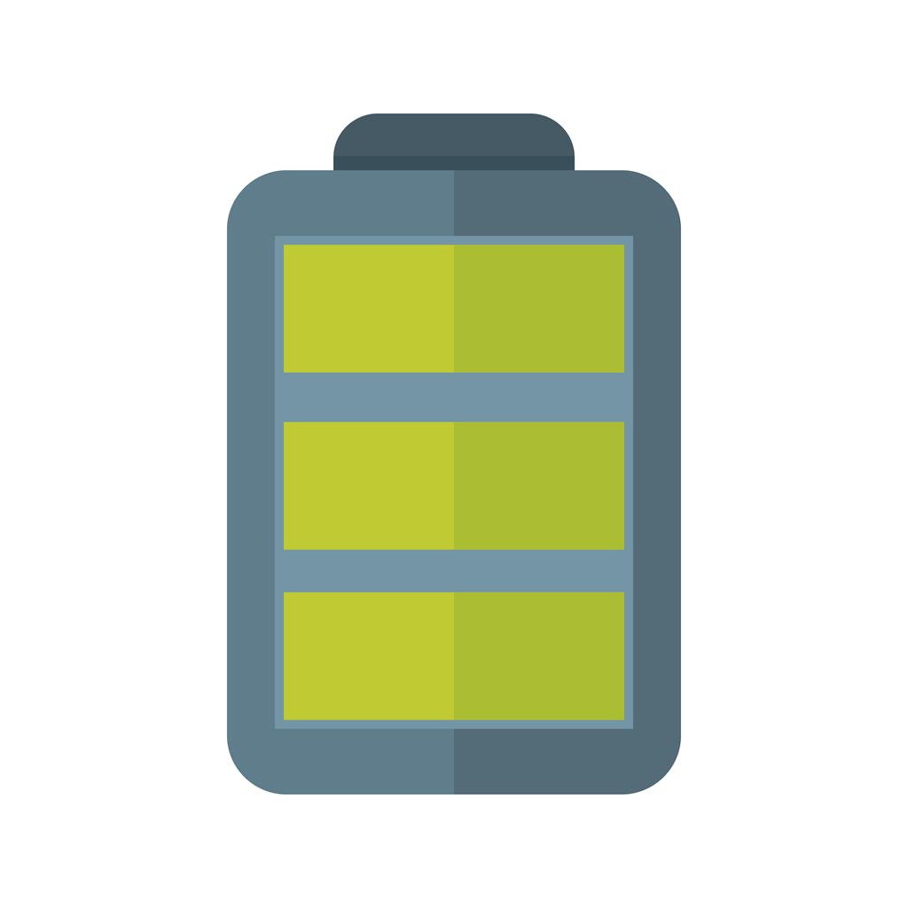 Charging cell Flat Multicolor Icon - IconBunny