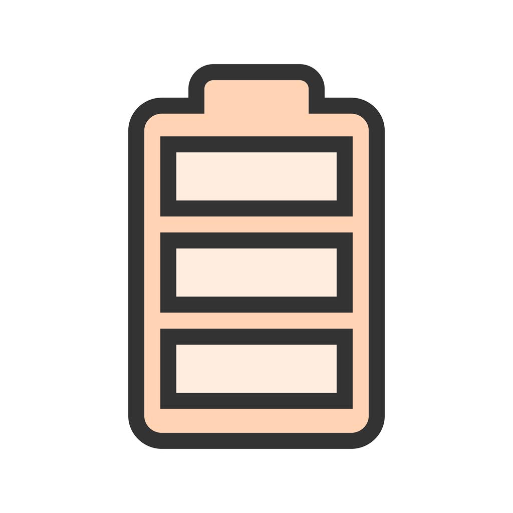 Charging cell Line Filled Icon - IconBunny