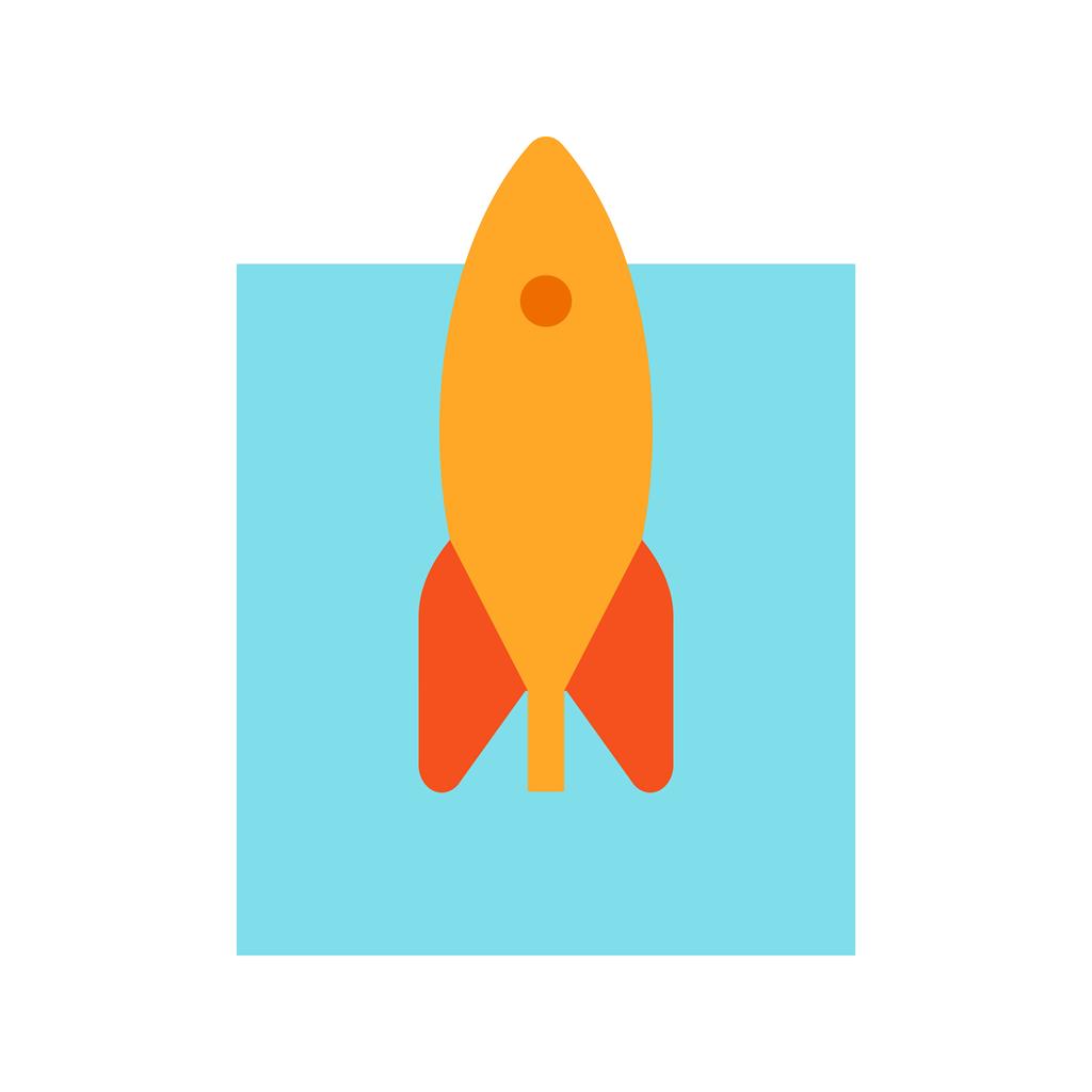 Business Launch Flat Multicolor Icon