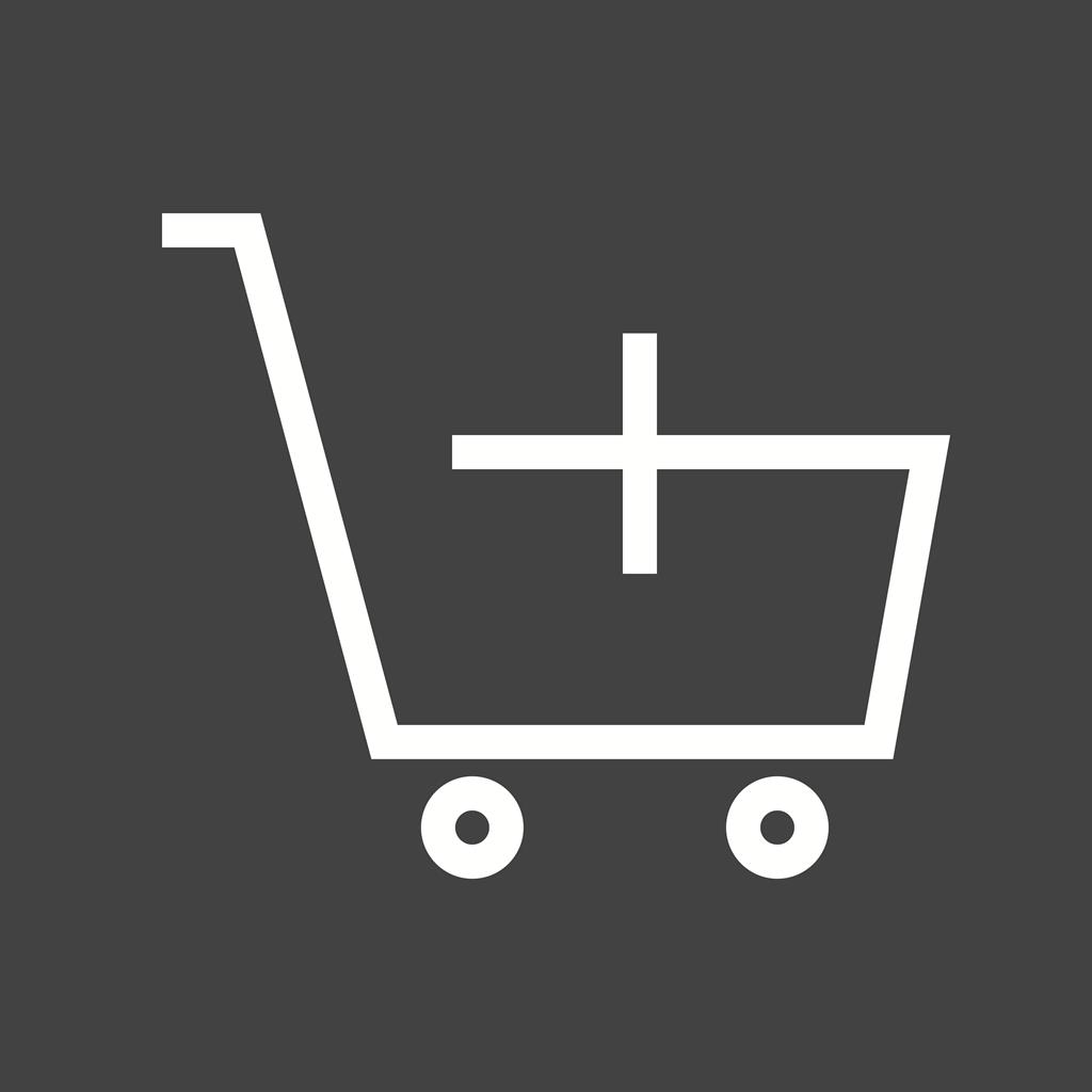 Add Shopping Cart Line Inverted Icon