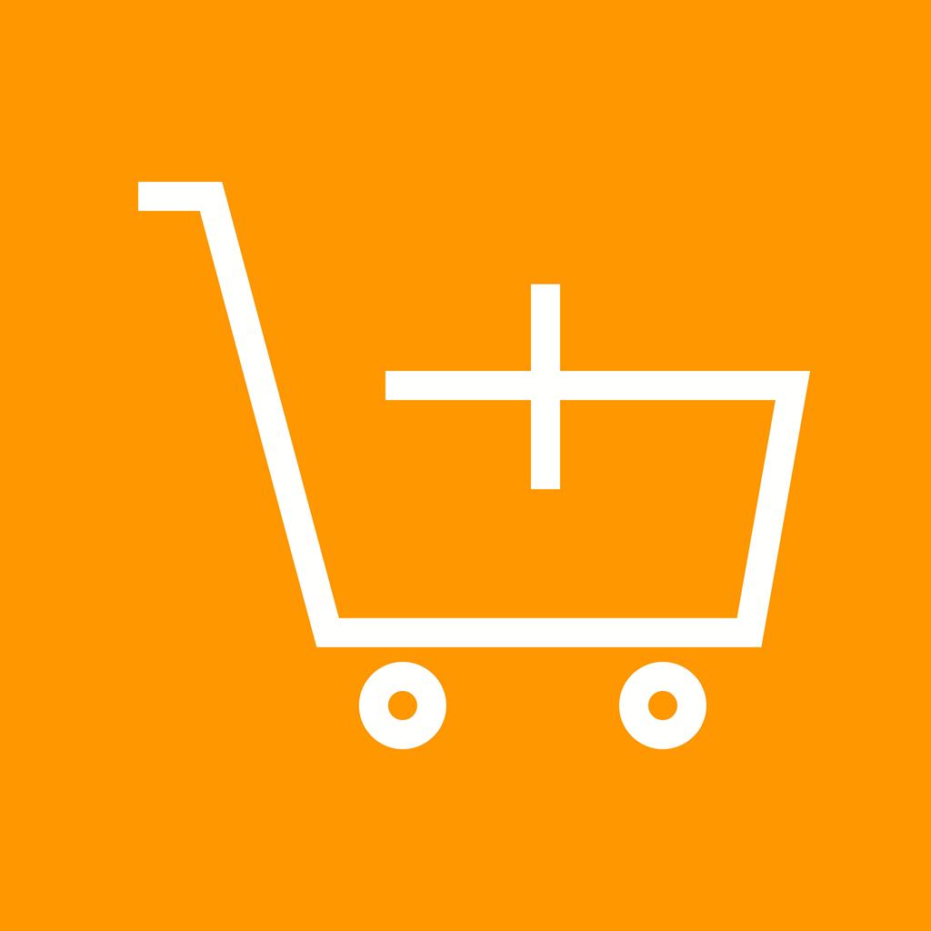 Add Shopping Cart Line Multicolor B/G Icon