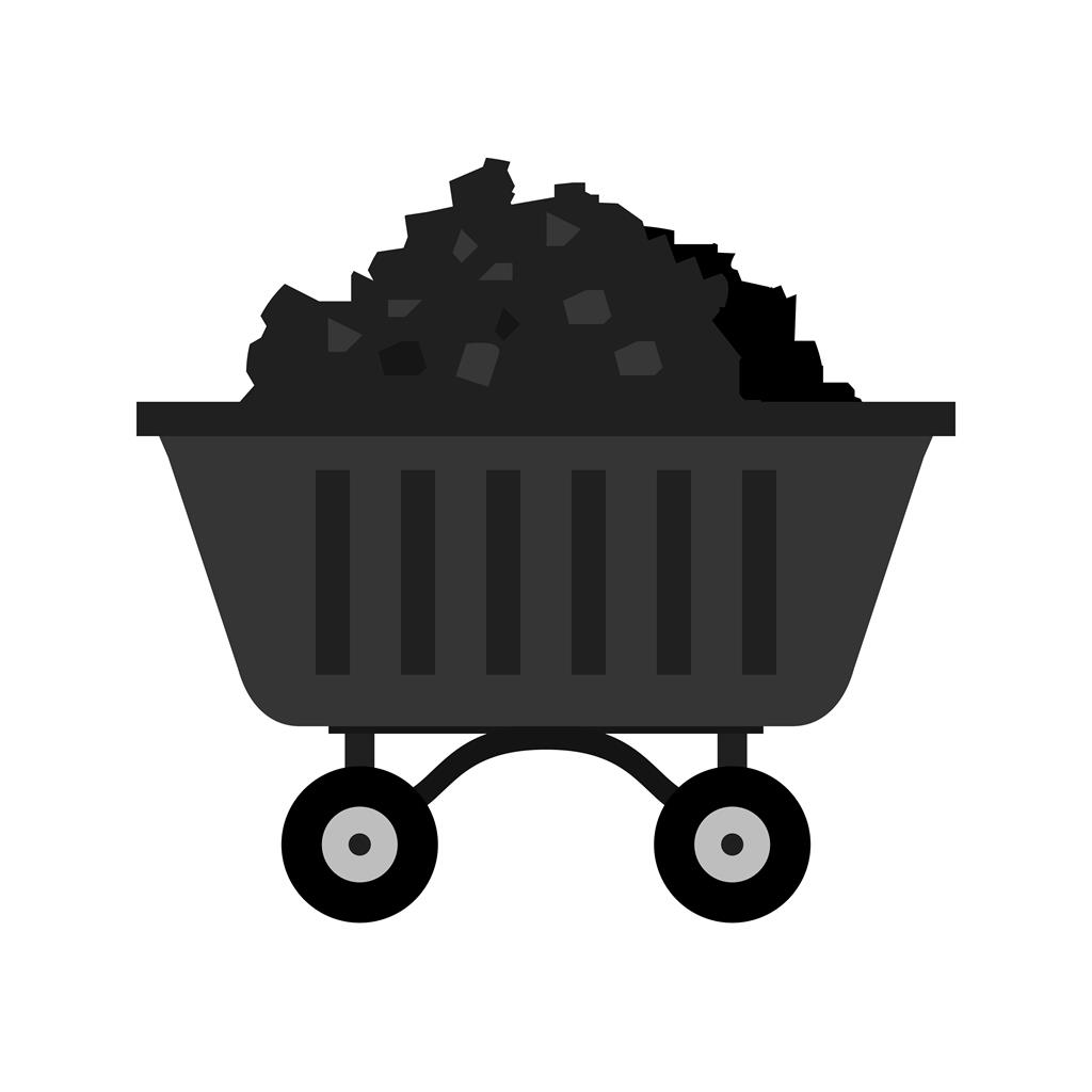 Coal Mine Greyscale Icon - IconBunny
