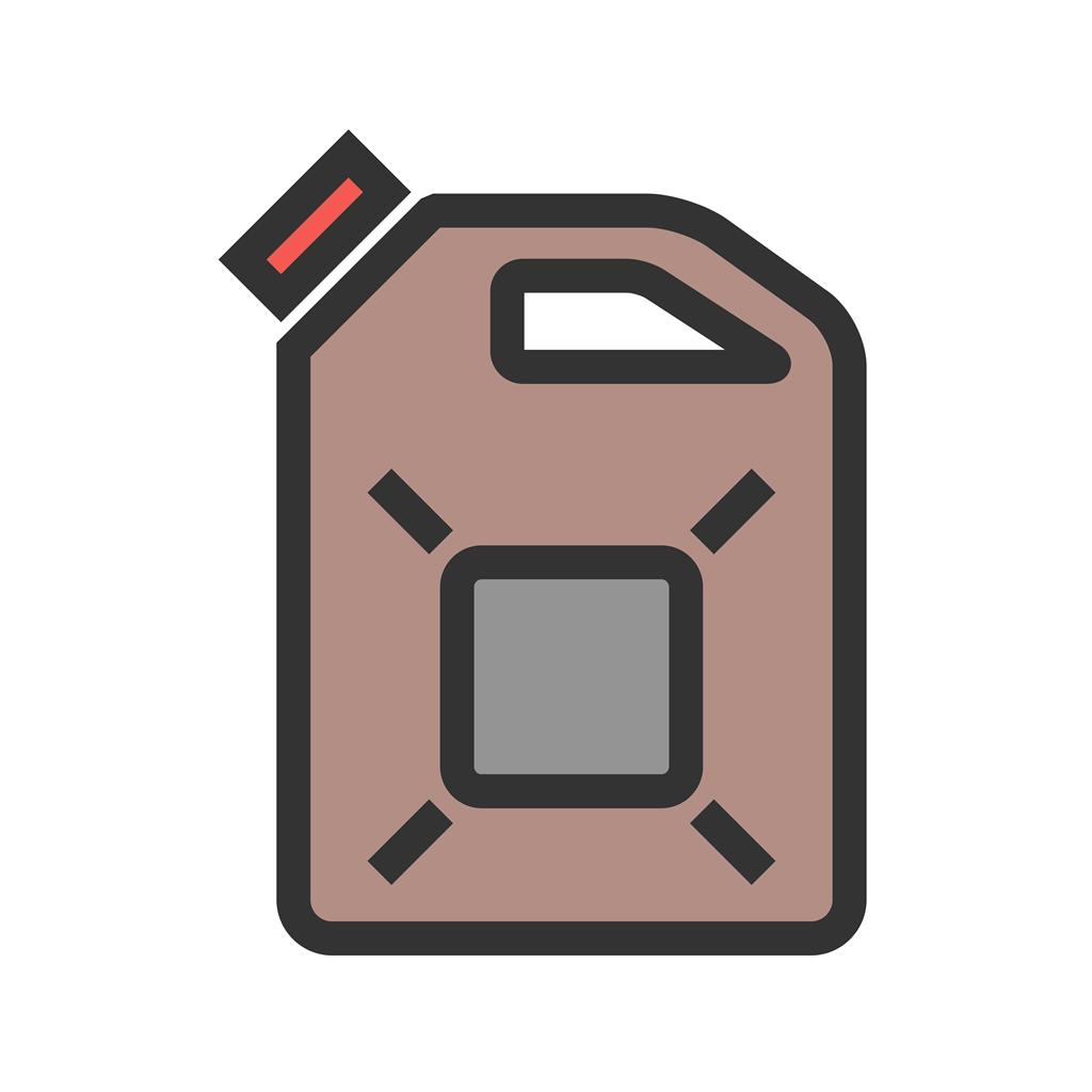 Diesel Can Line Filled Icon - IconBunny