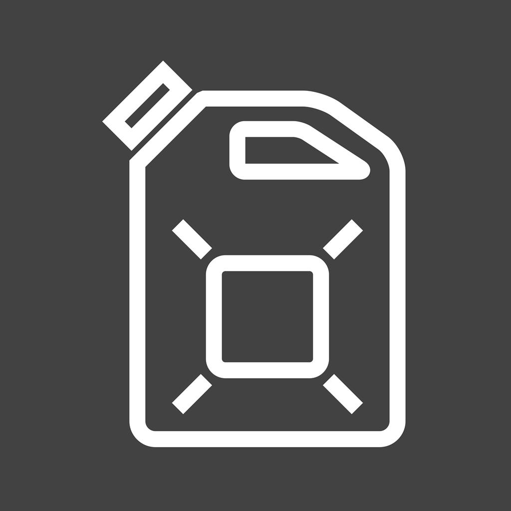 Diesel Can Line Inverted Icon - IconBunny