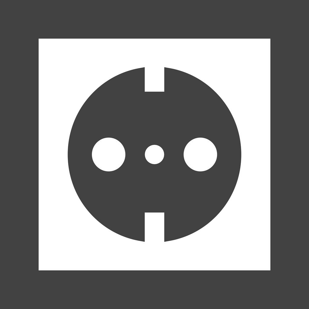 Socket Glyph Inverted Icon - IconBunny