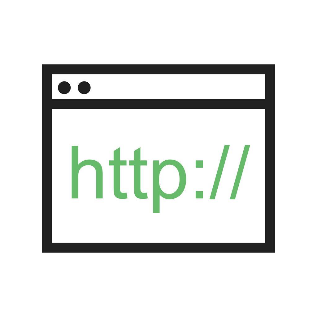 HTTP Line Green Black Icon