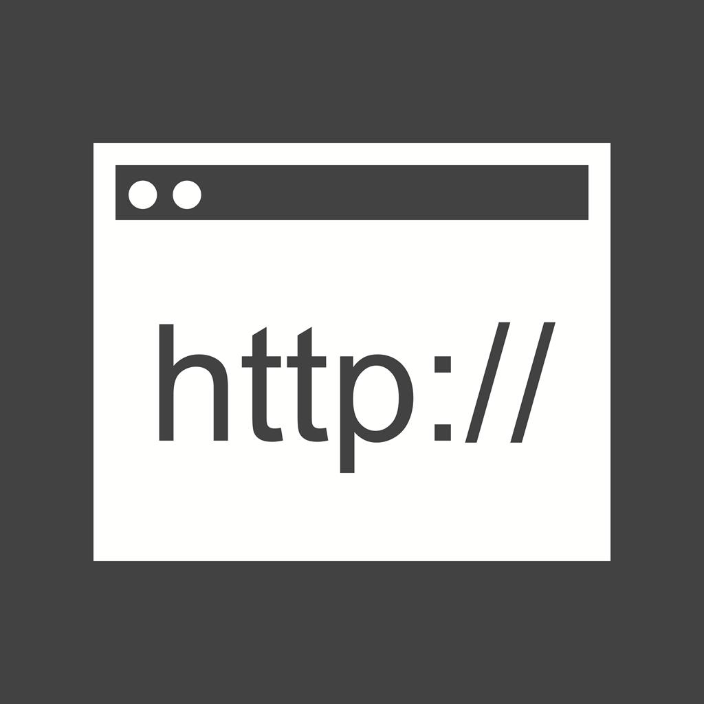 HTTP Glyph Inverted Icon