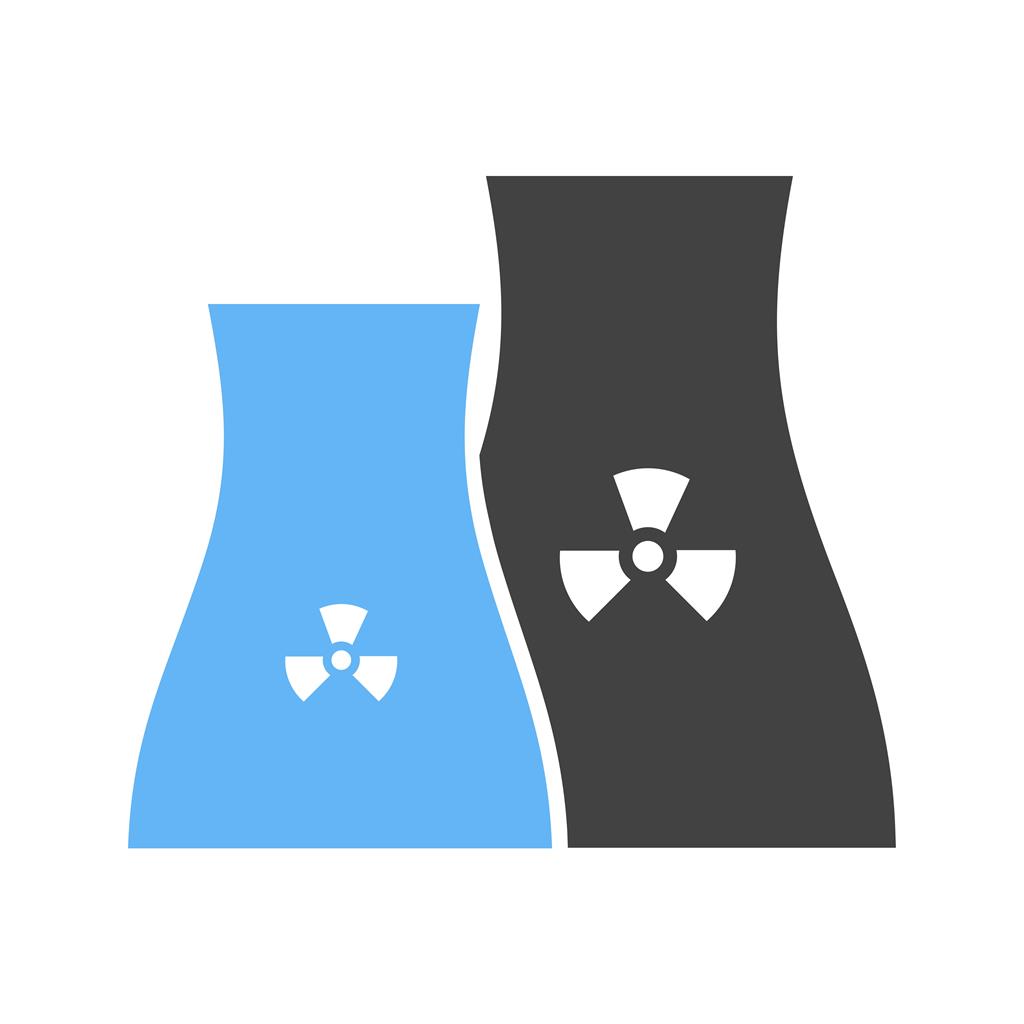 Nuclear Plant Blue Black Icon - IconBunny