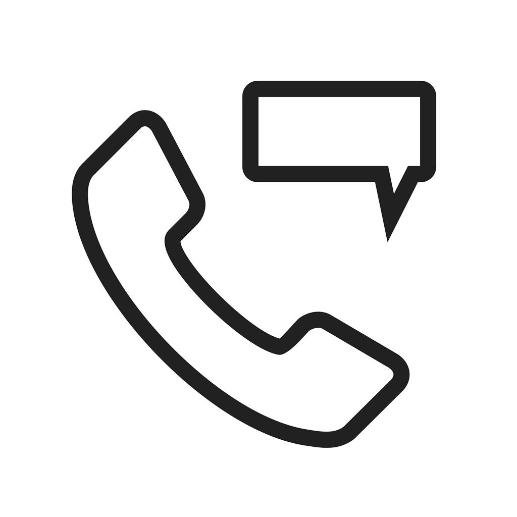 Perm Phone Msg Line Icon