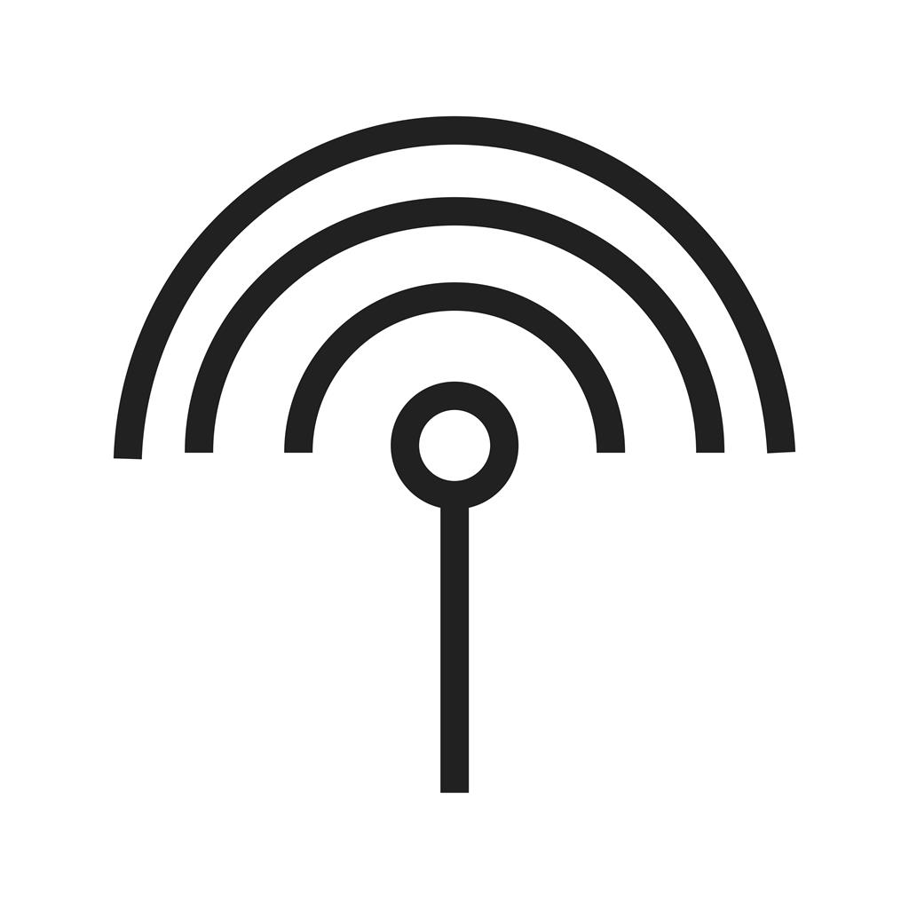 Settings Input Antenna Line Icon