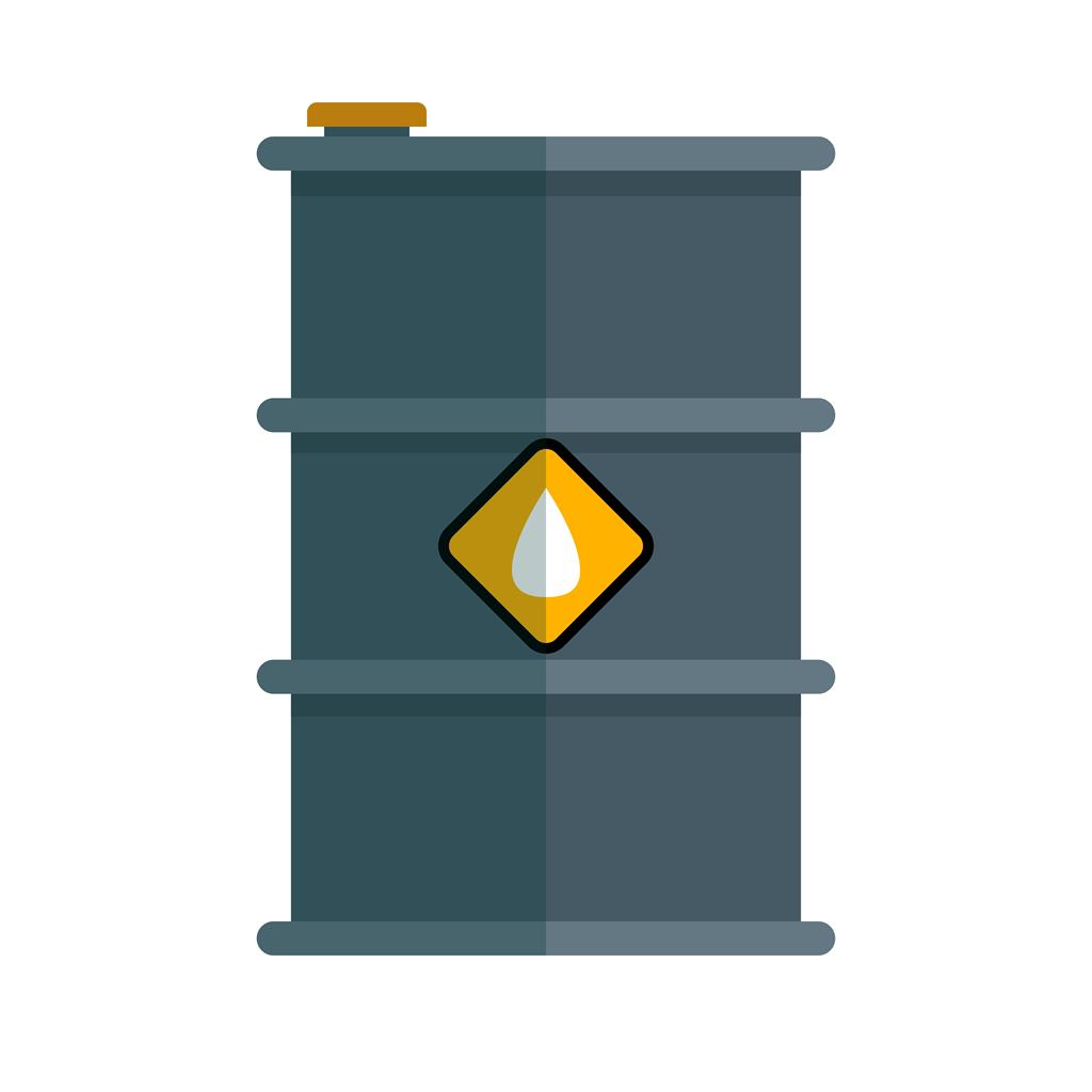 Oil Barrel Flat Multicolor Icon - IconBunny
