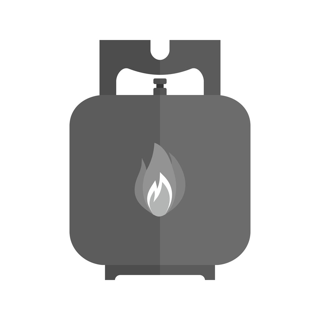 Gas Cylinder Greyscale Icon - IconBunny