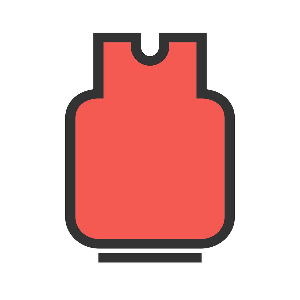 Gas Cylinder Line Filled Icon - IconBunny