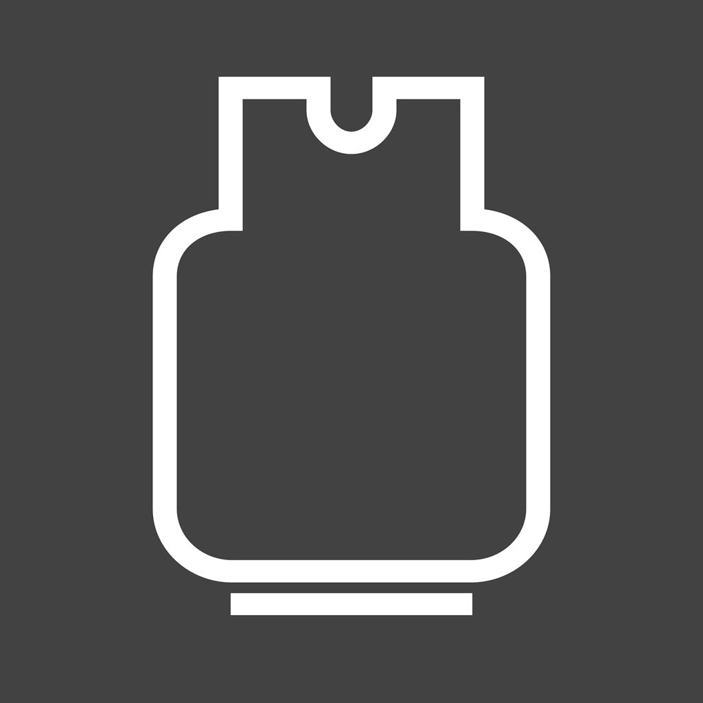 Gas Cylinder Line Inverted Icon - IconBunny