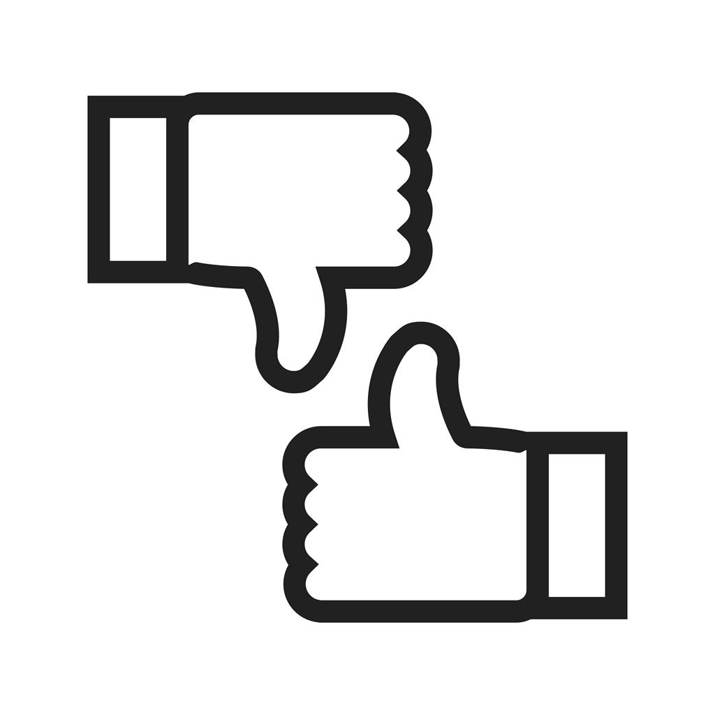 Thumbs Up Down Line Icon